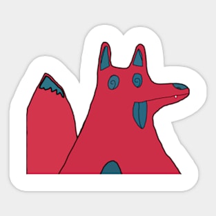 The Silly Fox Sticker